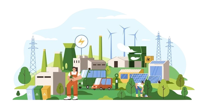 net zero emissions carbon neutral concept people reduce gas emissions from factories 88138 1452 removebg preview